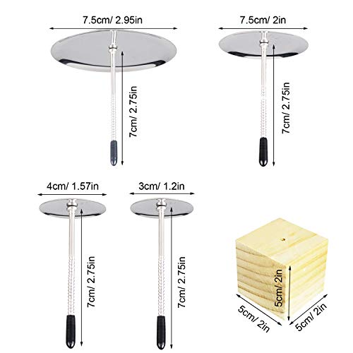 Woohome 12 Pz Nails Cake Flower, Pastel de Uñas de Flores Decoracion, Tijeras de Flores de Plástico y Soporte de Madera, Dispensadores de Pastel de Glaseado para pasteles, decoración de bizcochos