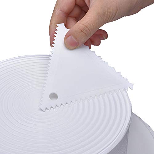 Woohome 26 Pz Rascador para Tartas, Ajustable Cake Smoother Pulidor Rasquetas para Tartas Rascadores Decorativos para Tartas Cake Smoother Herramienta de Suavizado de Fondant