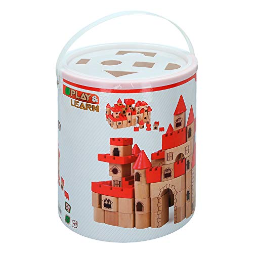 WOOMAX - Castillo medieval en madera 100 piezas (ColorBaby 46210)