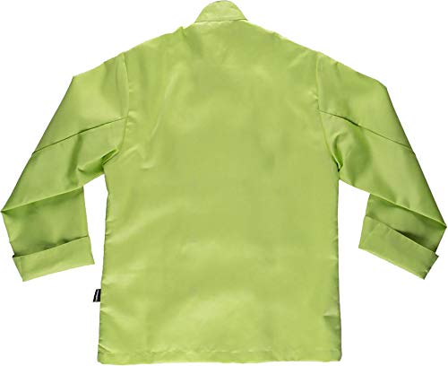 Work Team Chaqueta Cocina Unisex con Botones de Seguridad y Vivos a Contraste. Hombre Verde Lima L