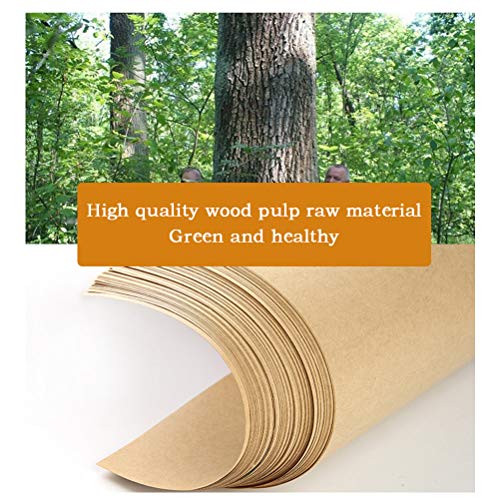 WOWOSS 50 Hojas Papel Kraft, 150g Cartón Kraft A4, Cartón Natural, Alta Calidad, Papel de Estraza Marron para Impresora y DIY Artesanal