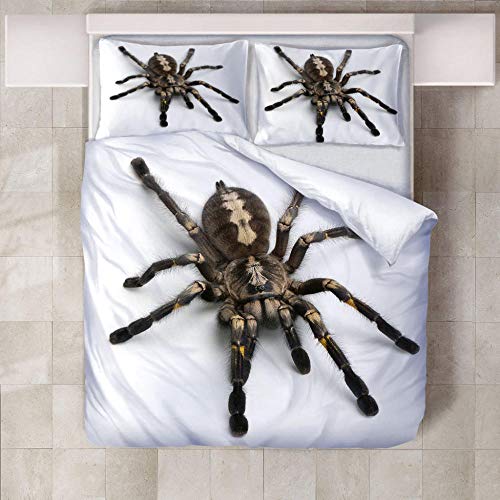 WPHRL Ropa de Cama 3D Imprimiendo Funda nórdica Animal, araña Conjunto de 3 Piezas Niño niña Ligero Poliéster Suave Transpirable Viernes Negro de Navidad 220x240cm