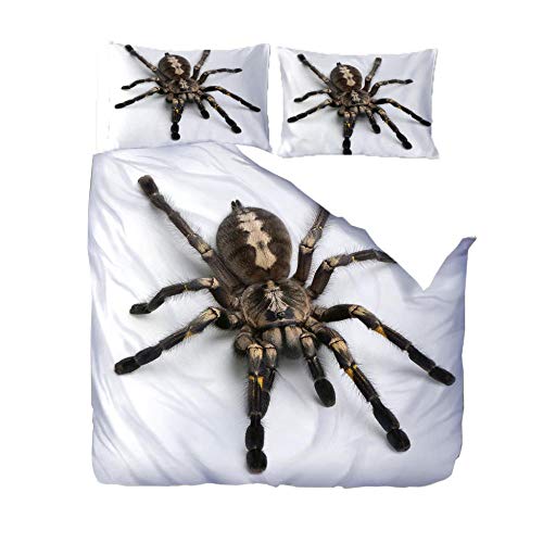 WPHRL Ropa de Cama 3D Imprimiendo Funda nórdica Animal, araña Conjunto de 3 Piezas Niño niña Ligero Poliéster Suave Transpirable Viernes Negro de Navidad 220x240cm