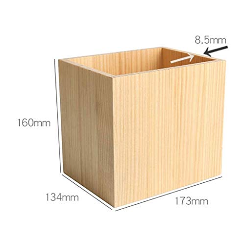 WPL Cubo de Basura Papelera de Madera Papelera de Escritorio Puede Plazoleta Papelera de baño Dormitorio Dormitorio Oficina (Madera de Pino) Basurero Interior