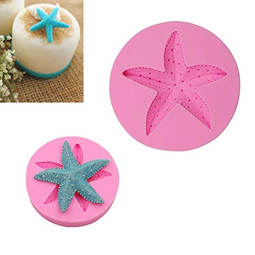 WQSD Large Starfish Glucose Cake Silicone Mold Handmade Chocolate   Mold Cake Dessert Decorative Mold DIY Cake