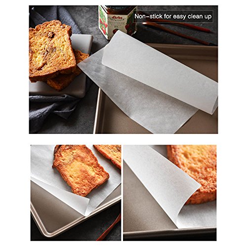 WRAPOK Papel Hornear Pan Para Horno Hojas De Galletas Antiadherentes De Pergamino Pre-Cortadas Cocinar Cocinas 12 x 16 Pulgadas - 50 Piezas