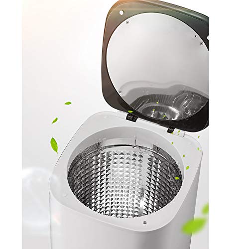 WRJ Eficiencia Secadora De Ropa Bomba De Calor Energía Clase De Lavandería Spinner Acero Inoxidable, Plata Machine Cleaner Lavado con Función De Giro/Bomba Y Un Temporizador,Blanco