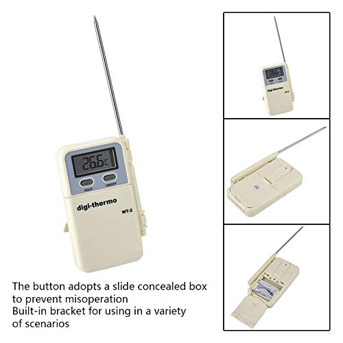WT-2 Termómetro Digital Elitech, Herramienta de Medición de la Temperatura de Los Alimentos con Termómetro con Pantalla Digital de Cocina