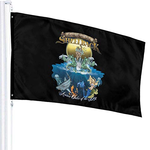 WTWT al Aire Libre esterna US Navy Shellback 3x5 Foot American US Polyester Flag - Vivid Color and UV Fade Resistant - Canvas Header