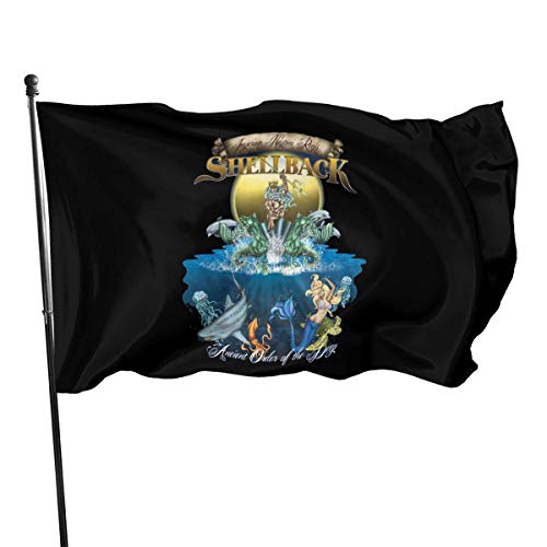 WTWT al Aire Libre esterna US Navy Shellback 3x5 Foot American US Polyester Flag - Vivid Color and UV Fade Resistant - Canvas Header