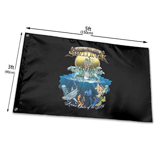 WTWT al Aire Libre esterna US Navy Shellback 3x5 Foot American US Polyester Flag - Vivid Color and UV Fade Resistant - Canvas Header