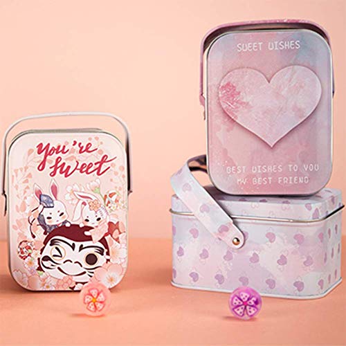 WTY Latas De Almacenamiento De La Torta Latas De Galletas Latas De Regalo De Galletas Decorativas Metalico Decorativo para Hold Cakes, Muffins Y Dulces,C