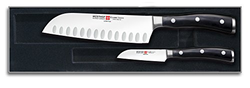 Wüsthof Classic-Ikon - Estuche con cuchillos Santoku y puntilla