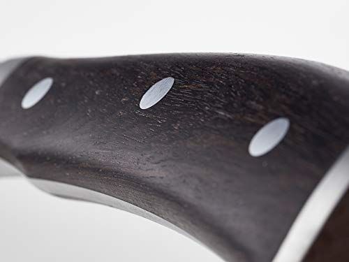 Wüsthof Ikon 1010531818 - Cuchillo chino de cocina (hoja de 18 cm, doble casco, acero inoxidable, mango de madera de granadillo)
