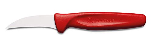 Wusthof - Juego de cuchillos para pelar frutas y verduras, 2 piezas para decorar, pelar, picar en dados, color rojo