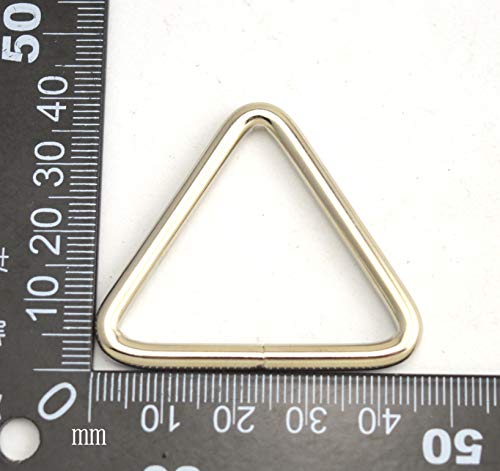 Wuuycoky - Anillo de ajuste triangular, 3,8 cm, longitud interior, plateado, Isosceles