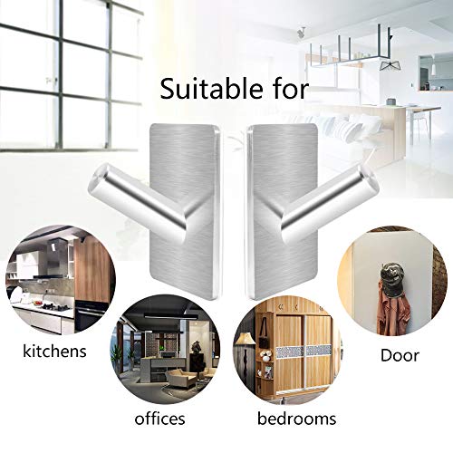 Wwin - Ganchos Adhesivos ganchos colgadores de pared para Baño Cocina Oficina Dormitorio,4-Pack