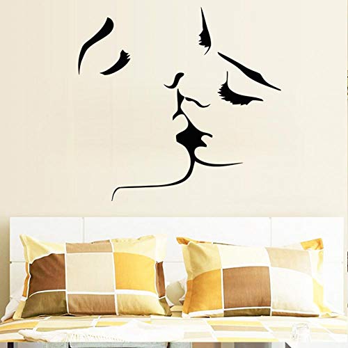 WYANG Extraíble Etiqueta de La Pared Decal Pareja Romántica Amante Beso Fácil de Limpiar para el Dormitorio Hogar Sala de Estar Puertas Armarios Decoración de Arte