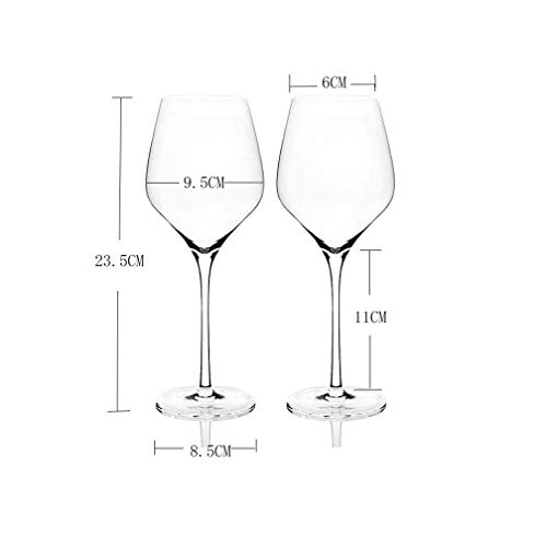 WYK Juego de copas de vino de cristal, sin plomo, para postre de vino tinto, copa de vino blanco, colección de copas de vino, copa de vino de Navidad personalizada, copa de vino grande de 17.6 onzas