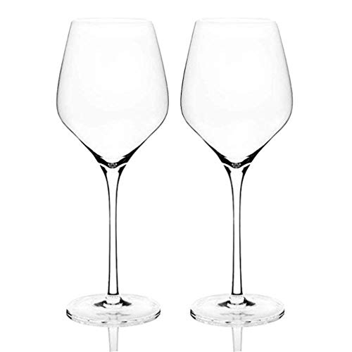 WYK Juego de copas de vino de cristal, sin plomo, para postre de vino tinto, copa de vino blanco, colección de copas de vino, copa de vino de Navidad personalizada, copa de vino grande de 17.6 onzas