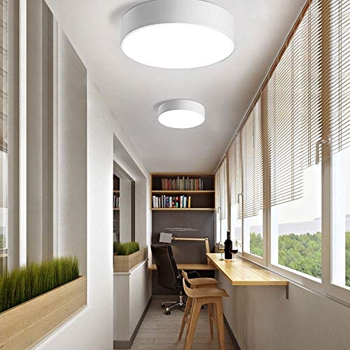 Wylolik De techo moderna Lámpara 10W 24W 36W LED mate del oro cierre redondo de montaje empotrado Pantalla de acrílico accesorio de iluminación de acero cocina simple accesorio ligero for Comedor Dorm