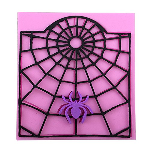 WYNYX 1 Piezas de araña de Silicona de Grado alimenticio Spin Webs Shape para moldes de Pastel de Silicona, decoración de Pastel de Fondant