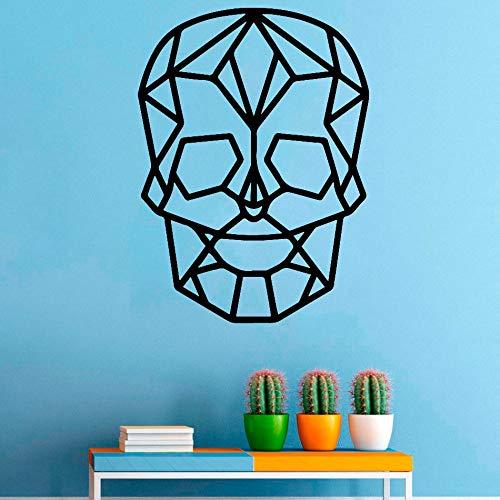 wZUN Adhesivo de Pared geométrico Calavera Vinilo calcomanía extraíble decoración de Pared Artista Abstracto decoración del hogar 45X63cm