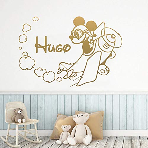 wZUN Adhesivos de Pared Personalizados Nombre Personalizado calcomanías de Pared decoración habitación de bebé Fondo de Pantalla 36x51cm