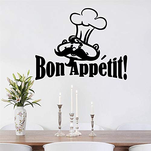 wZUN Bon Appetite Kitchen Decoration Decal Decoración del hogar Sala de Estar Dormitorio Decoración de la habitación 36x45cm