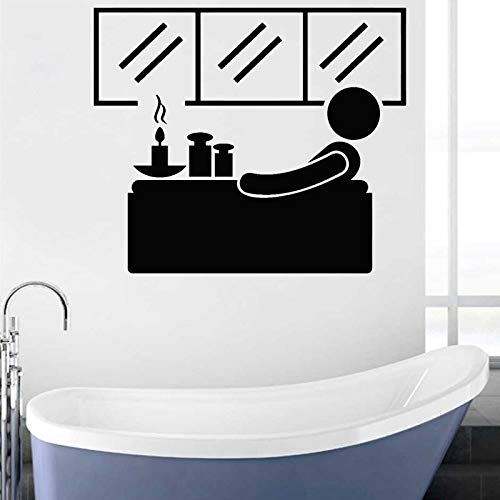 wZUN Calcomanía de Vinilo para Pared, Pegatinas de SPA, decoración de habitación de Ocio, baño, Mural Impermeable, Estilo de Vida Saludable, 33X38cm