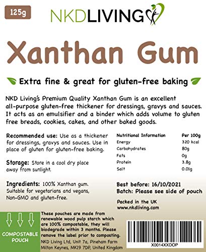 Xanthan Gum (125g Compostable Pouch) de NKD Living