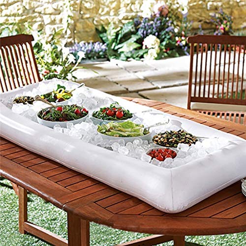 XBBLGDD Inflable Bar Flotante Tabla Ensalada Bandeja Hielo Alimentos Bebidas Contenedores Picnic Barbacoa Piscina Suministros Enfriador Tapón Drenaje Outdoorwares