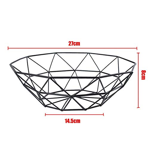 XHCP Frutero - Cesta de Frutas de Metal para encimera Estante para Verduras - Gran Capacidad, Peso Ligero, Frutas, Verduras, Huevos, Pan, Recipiente para Almacenamiento, Rosa