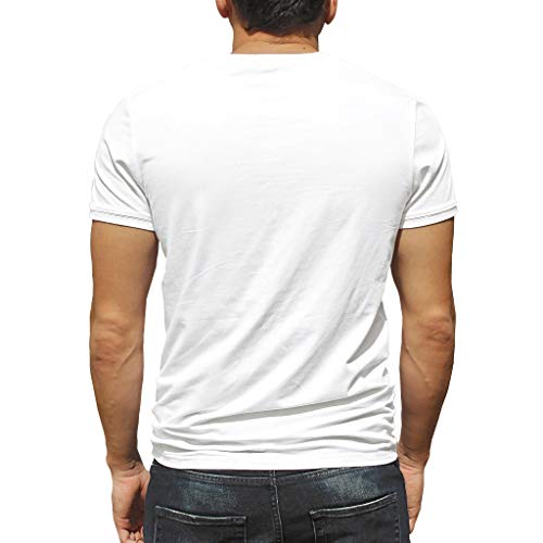 XHJQ88 Galaxy Hombres Camiseta Adolescente Estudiante Superior Casual - Cápsula NASA Patrón Tie-Dye Wear Blanco blanco XXL