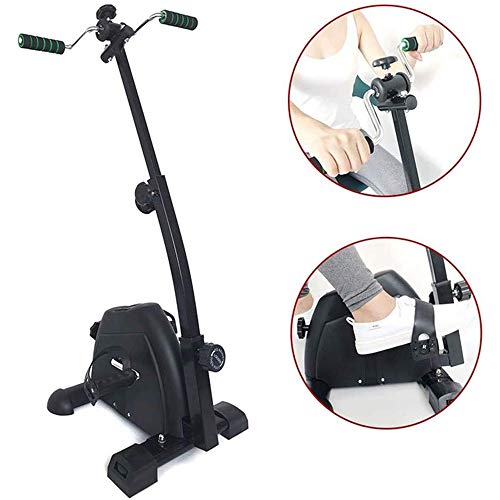 XHLLX Pedal Portátil Ejercitador - Mano, Brazo Y Pierna Máquinas De Ejercicios Venta Ambulante con El Monitor LCD - Ajustable Aparatos De Ejercicios De Rehabilitación para Personas Mayores