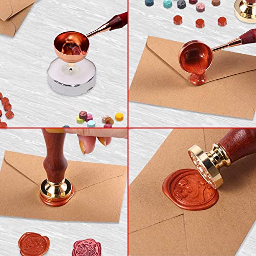 Xiangmall 672 Piezas Sellos de Lacre 24 Colores Cera Lacre Octagonal para Sobres Cartas Postales Boda Invitaciones de Boda Carta Amor (672 PCS)