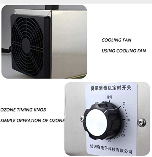 xiangyingOzonator Generador de ozono Máquina de Desodorante Comercial para ozono Purificador de Aire portátil móvil Adecuado para Interiores Oficina y Nave