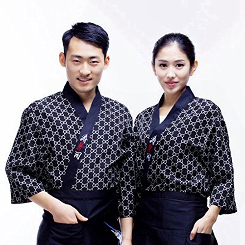 Xianheng Chaqueta de Chef Kimono Cocinero Camarero Uniforme de Trabajo de Estilo Japones 2XL