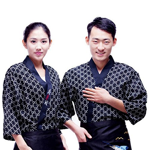 Xianheng Chaqueta de Chef Kimono Cocinero Camarero Uniforme de Trabajo de Estilo Japones 2XL