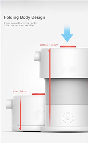 XIANWEI Hervidor eléctrico plegable Hervidor eléctrico de viaje portátil Ebullición rápida