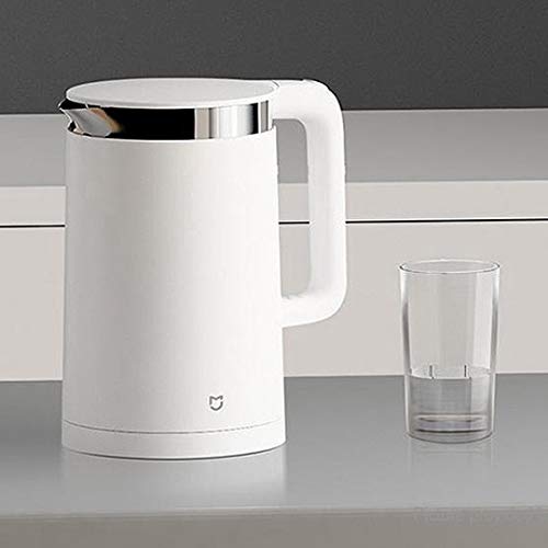 Xiaomi Mi Smart Electric Kettle YMK1501 EU version - Hervidor eléctrico inteligente con interior de acero inoxidable, control de temperatura durante 12h, 1.5 litros, 1800W, color blanco