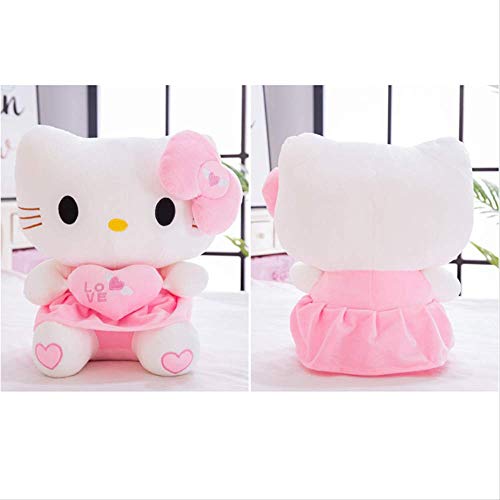 XIAOMOLAO Kawaii Cat Hello Kitty Plush Doll 40Cm, Cojín De Juguetes De Animales De Peluche, para Niños Baby Children Party Birthday Gift