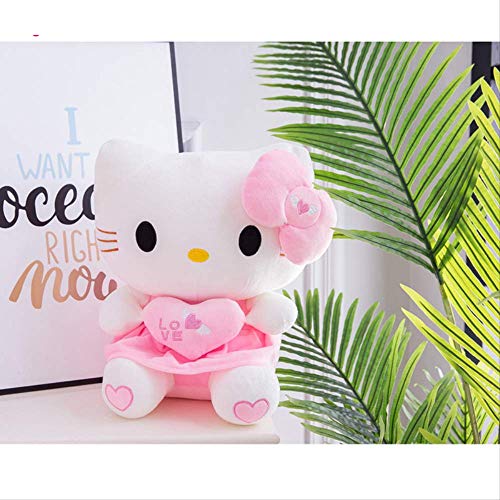 XIAOMOLAO Kawaii Cat Hello Kitty Plush Doll 40Cm, Cojín De Juguetes De Animales De Peluche, para Niños Baby Children Party Birthday Gift