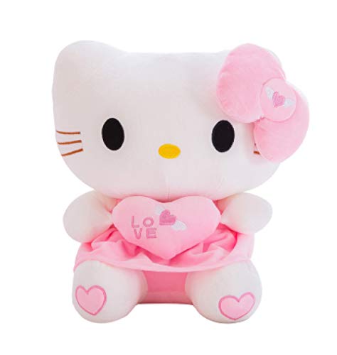 XIAOMOLAO Kawaii Cat Hello Kitty Plush Doll 40Cm, Cojín De Juguetes De Animales De Peluche, para Niños Baby Children Party Birthday Gift