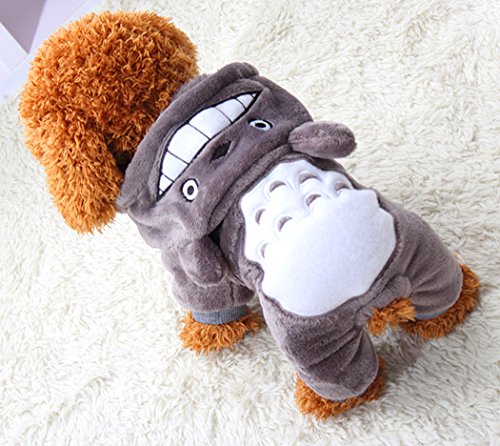 Xiaoyu cachorro cachorro perro mascota ropa de mascotas sudadera abrigo abrigo abrigo cachorro cachorro abrigo abrigo de invierno abrigo perrito traje de moda, gris, M