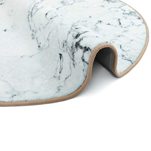 XIERUG Gafas de natación Alfombra Redonda, Tiza Galaxia Almohadilla Sencillo Mármol Diseñador Sala Habitación Natacion Gafas Hombres (Color : Marble, Size : 100cmx100cm)