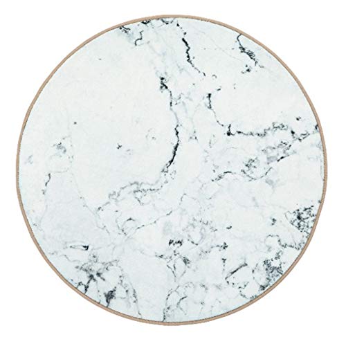 XIERUG Gafas de natación Alfombra Redonda, Tiza Galaxia Almohadilla Sencillo Mármol Diseñador Sala Habitación Natacion Gafas Hombres (Color : Marble, Size : 100cmx100cm)