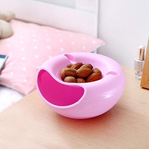 Xinlie Cuenco para Tentempiés, Nueces Semillas y Frutos Secos con Soporte para Teléfono Móvil Cuenco para Servir de Bol para Aperitivos, Nueces, Núcleos con Teléfono Móvil Soporte (2 Piezas)