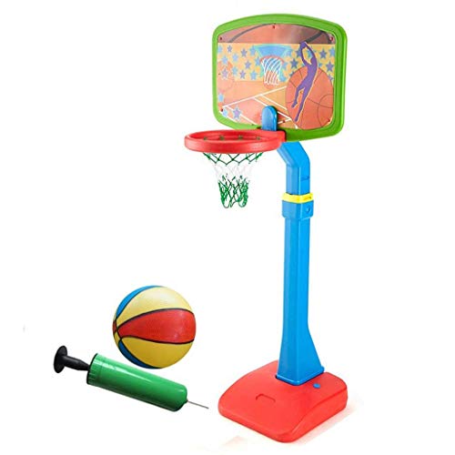 XIUYU Baloncesto del Marco de la Aptitud Baloncesto elevable niños en Rack Inicio de Tiro bajo Techo Rack Rack de Baloncesto for Suelo portátil al Aire Libre (Color : Blue, Size : 44 * 49 * 230cm)