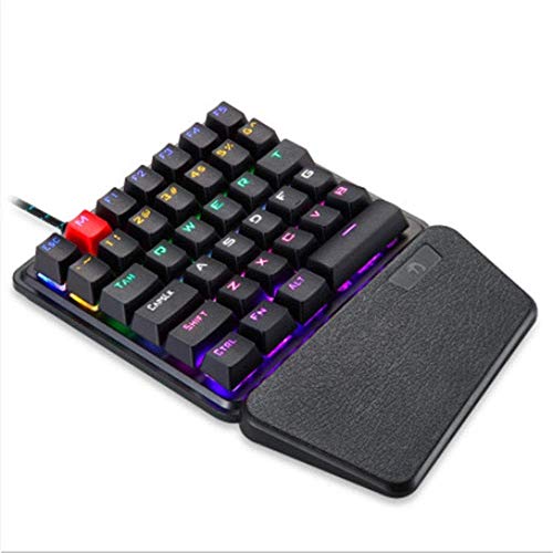 XIUYU K106 con una Sola Mano Teclado mecánico Dios Arma Trono Izquierda Teclado pequeño Juego de teléfono móvil EBA Externa